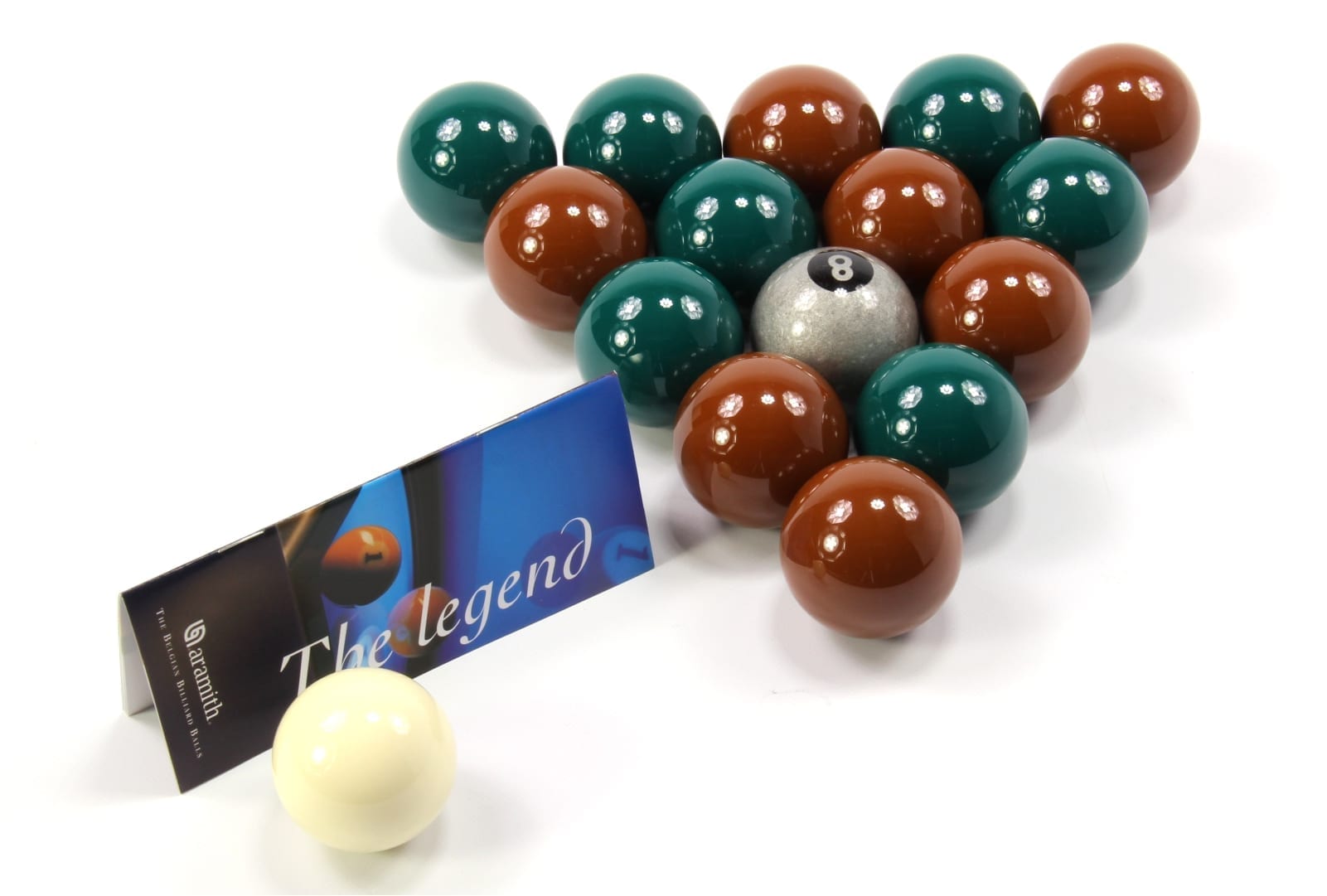 EXCLUSIVE! Aramith Premier SILVER 8 BALL Edition GREEN & BROWN Pool Balls