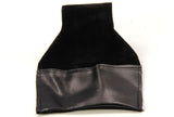 PLAIN BLACK Leather Chalk Pouch With Belt Hook – For Snooker and Pool Players