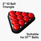 2'' (51mm) 10 Ball BLACK Plastic Snooker Pool Triangle for 2 INCH Balls