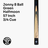 Jonny 8 Ball 57 Inch Traditional ¾ Jointed Ash Snooker Pool Cue 9mm tip + Mini Butt