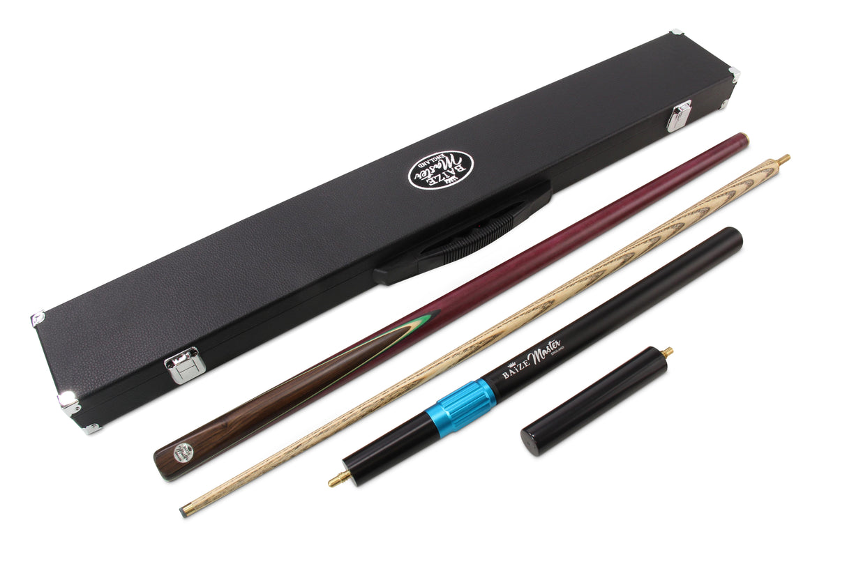 Baize Master House Series 2 Piece Snooker Pool Cue and Case Set 9.5mm Tip