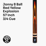 Jonny 8 Ball 57 Inch Traditional ¾ Jointed Ash Snooker Pool Cue 9mm tip + Mini Butt