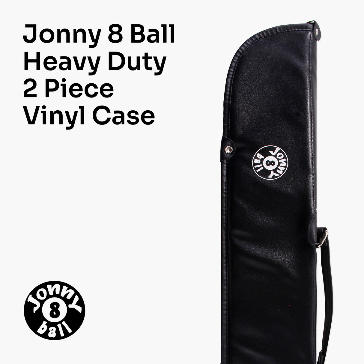 Jonny 8 Ball Heavy Duty Vinyl Soft Case for 2 Piece Snooker Pool Cue