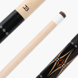 Dynamite Billiards Diamond Series 58 Inch 2 Piece Centre Joint American Pool Cue with Premium Tapered Maple Shaft and 12.5mm Layered Everest Tip – Designed and endorsed by World Pool Champion, Darren Appleton