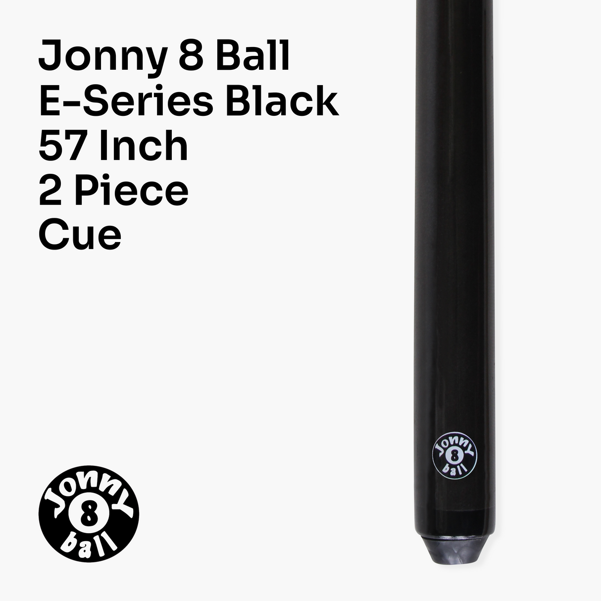 Jonny 8 Ball Metallic E-Series 57 Inch 2 Piece Centre Joint Snooker Pool Cue and Soft Case Set 9.5mm Tip