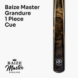 Baize Master Limited Edition Grandure #010 One Piece Hand Spliced Ultra-Premium English Pool Cue with Titanium Ferrule and Hand-Fitted Asia Cues Pro 8mm Tip – Handmade in Thailand by Asia Cues