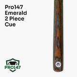 PRO147 PRO MATCH 57 Inch 2 Piece Matching Ash Snooker Pool Cue 9.5mm Tip