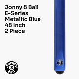 Jonny 8 Ball Junior Metallic E-Series 48 Inch 2 Piece Centre Joint Kids Snooker Pool Cue and Soft Case Set 9.5mm Tip