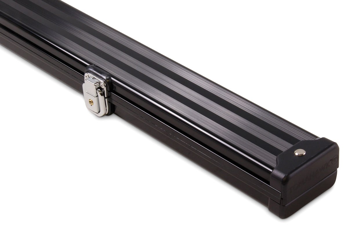 3/4 Lockable Aluminium Snooker Pool Cue Case with Tough Plastic Ends - Holds 1 3/4 Joint Cue + Extensions