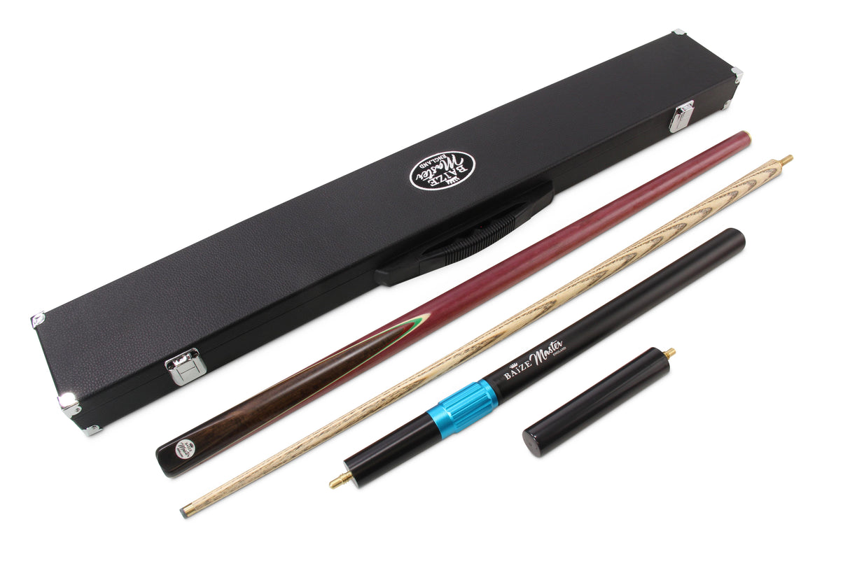 Baize Master House Series 2 Piece Snooker Pool Cue and Case Set 9.5mm Tip