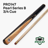 PRO147 Pearl Series B 57 Inch 3/4 Jointed Snooker Pool Cue and Case Set 9.5mm Pro Tip