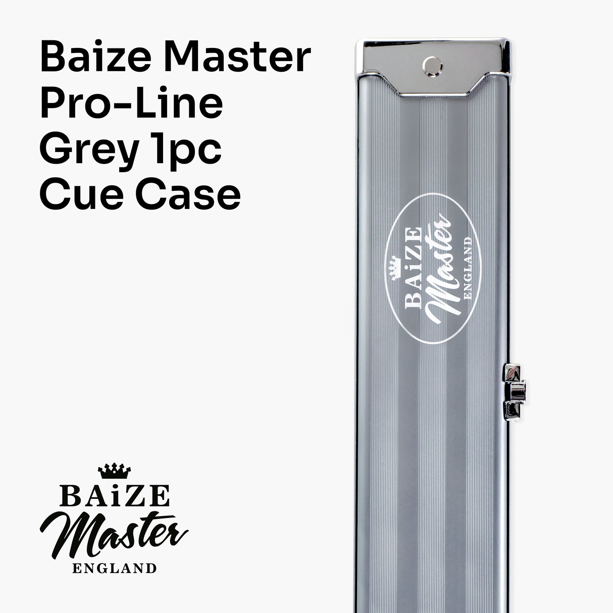 Baize Master Pro Line One Piece Aluminium Snooker Pool Cue Case - Holds Two 1 Piece Cues