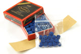 15 X 10mm Leather Blue Diamond Snooker Pool Cue Tips - Free Sandpaper