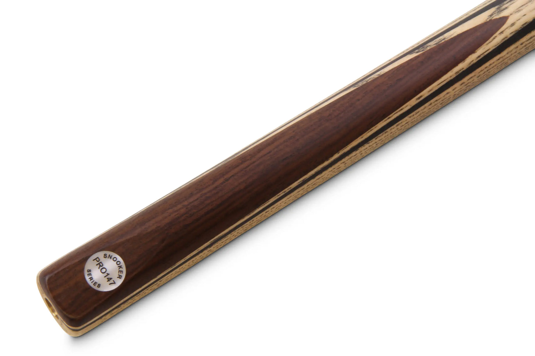 PRO147 Walnut Ash 57 Inch 2 Piece Centre Joint Snooker Pool Cue and Case Set 9.5mm Tip with Black Attache Hard Case