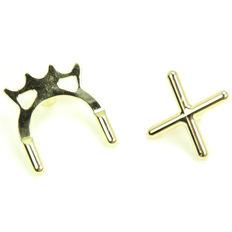 Brass Cross & Bridge Toeless Rest Heads for Snooker or Pool