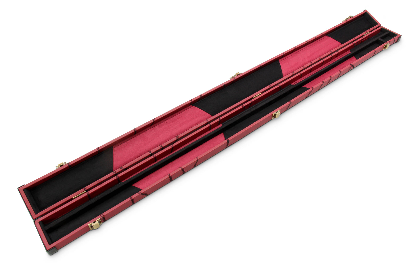 Deluxe 3/4 Snooker Pool Cue Case with Plastic Ends - CRAZY STITCH Design