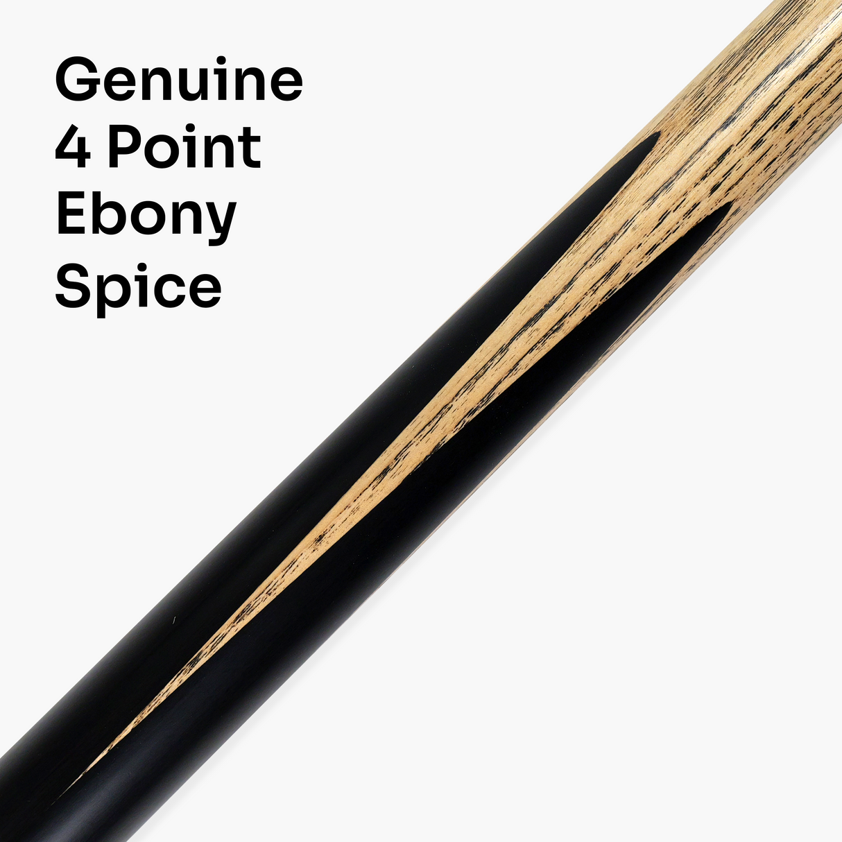 Baize Master Ultimate #010 57 Inch One Piece Hand Spliced Ebony Butt English Pool Cue with Hand-Fitted Asia Cues Pro 8.3mm Tip – Handmade in Thailand by Asia Cues