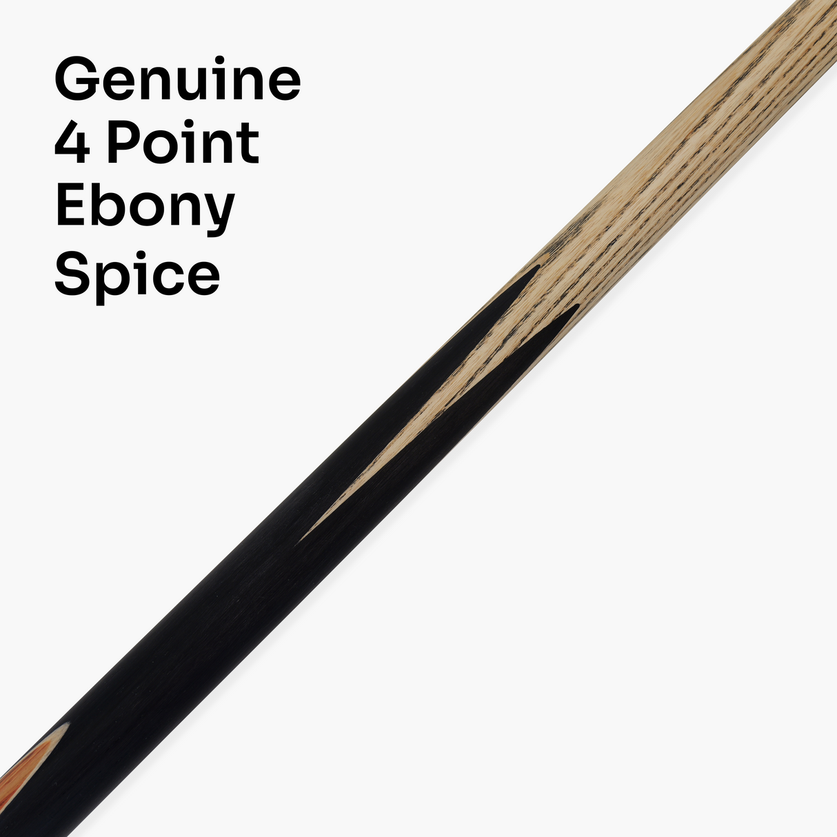 Baize Master Black Label 57 Inch One Piece Hand Spliced Premium Ebony Butt English Pool Cue with 8mm Leather Tip