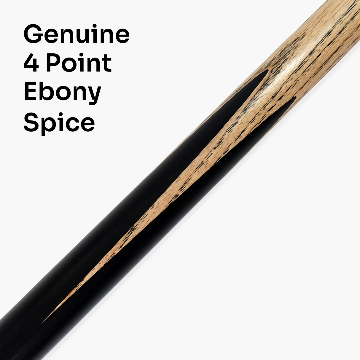 Baize Master Ultimate #005 57 Inch One Piece Hand Spliced Ebony Butt English Pool Cue with Hand-Fitted Asia Cues Pro 8.3mm Tip – Handmade in Thailand by Asia Cues