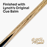 Baize Master Blue Admiral Limited-Edition 57 Inch ¾ Joint Professional Ash Snooker Pool Cue 9.5mm Tip with Hand Fitted PRO SPIN Medium Tip - Hand Finished in the UK by Cue Care Jim using Lynch’s Cue Balm