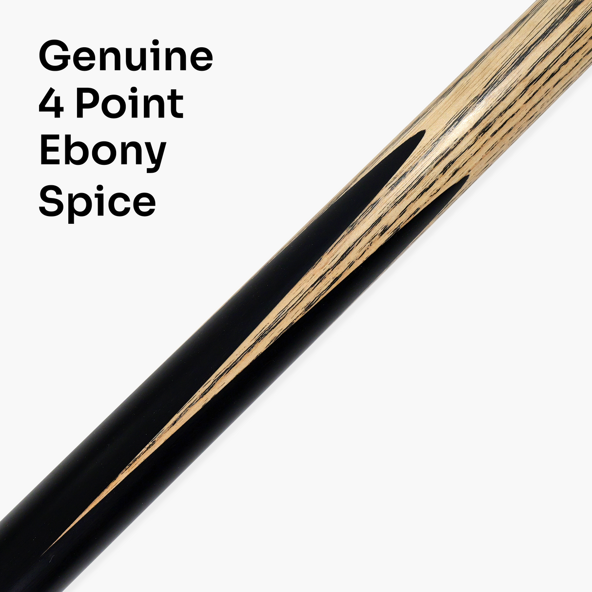 Baize Master Ultimate #004 57 Inch One Piece Hand Spliced Ebony Butt English Pool Cue with Hand-Fitted Asia Cues Pro 8.3mm Tip – Handmade in Thailand by Asia Cues