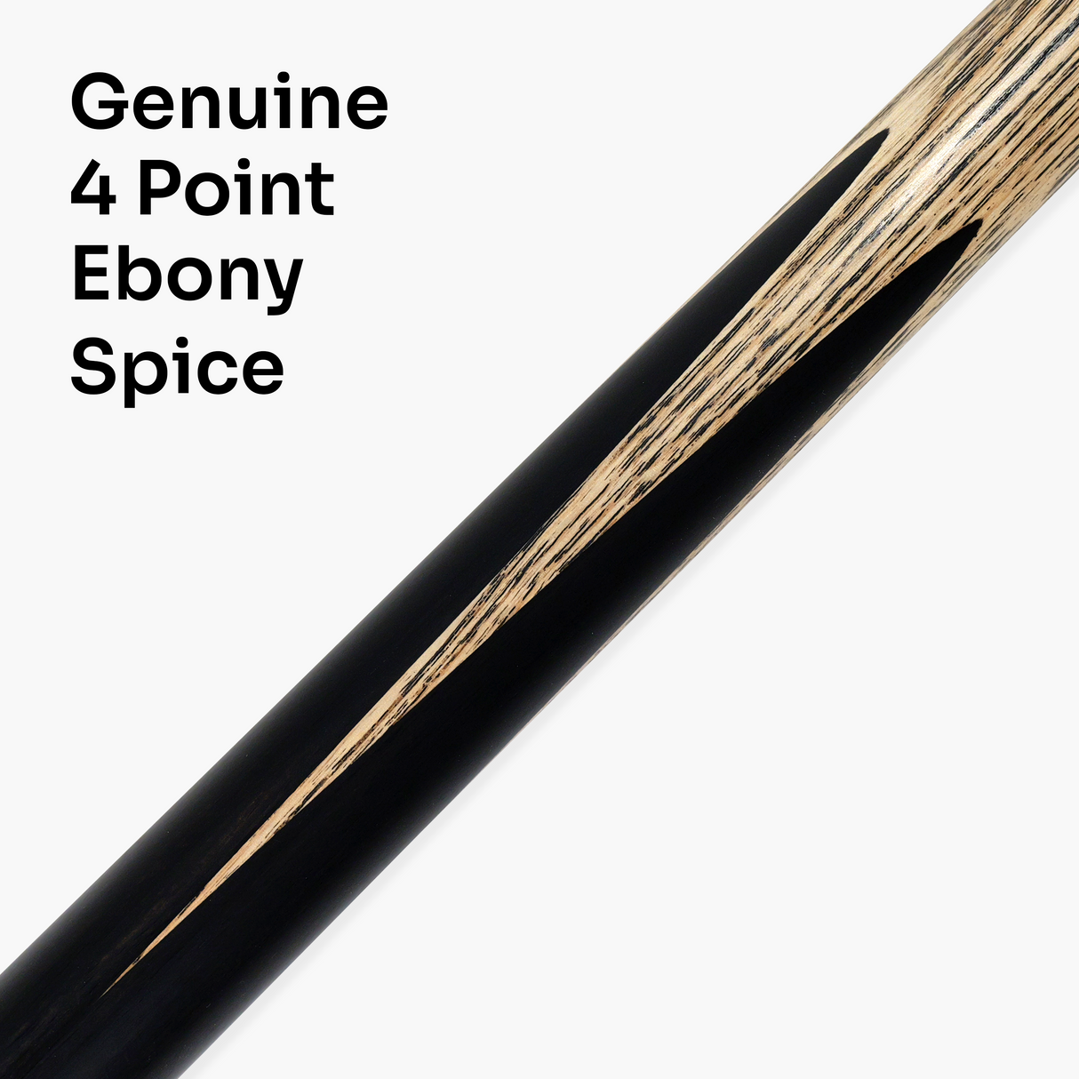 Baize Master Ultimate #009 57 Inch One Piece Hand Spliced Ebony Butt English Pool Cue with Hand-Fitted Asia Cues Pro 8.7mm Tip – Handmade in Thailand by Asia Cues