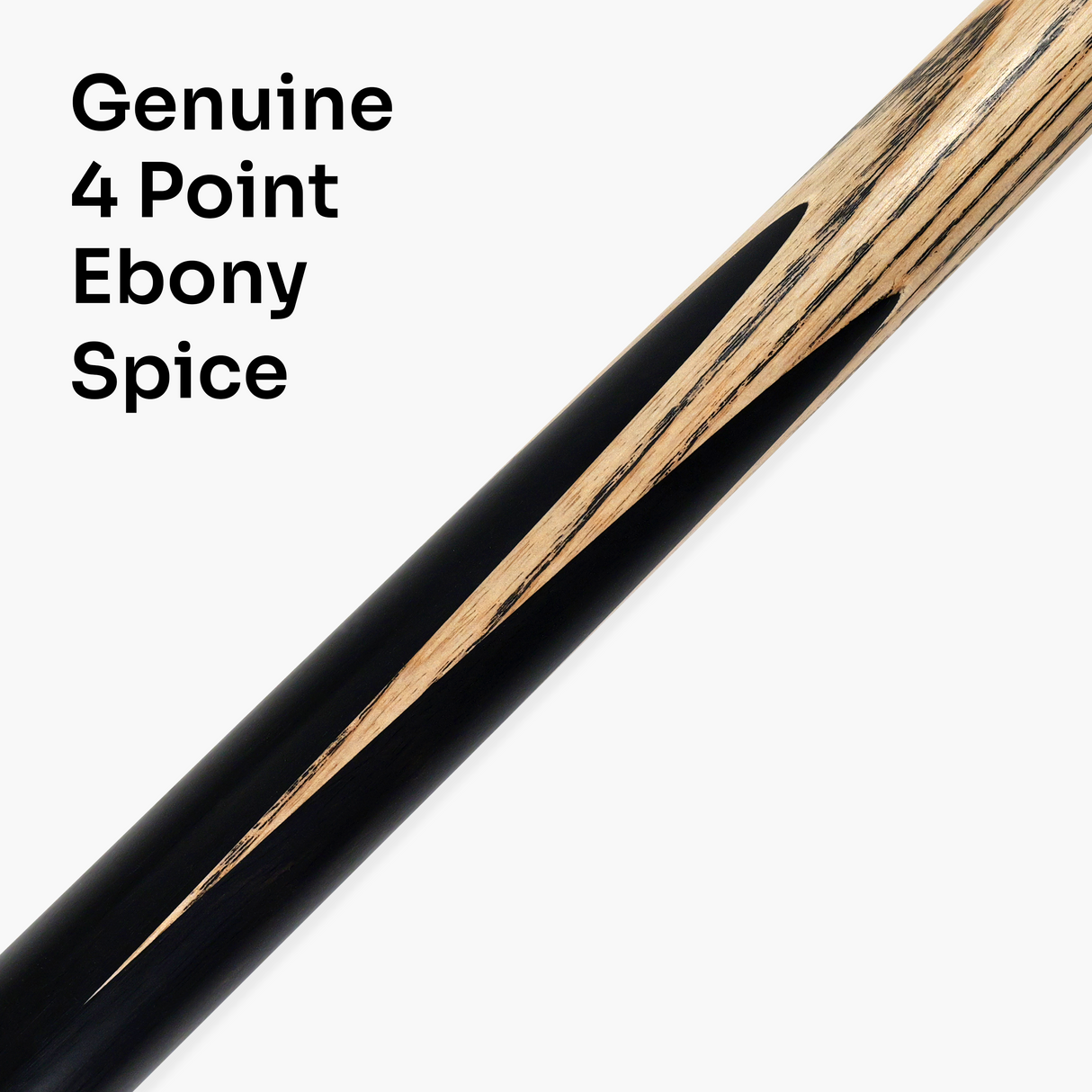 Baize Master Ultimate #001 55 Inch One Piece Hand Spliced Ebony Butt English Pool Cue with Hand-Fitted Asia Cues Pro 8.3mm Tip – Handmade in Thailand by Asia Cues