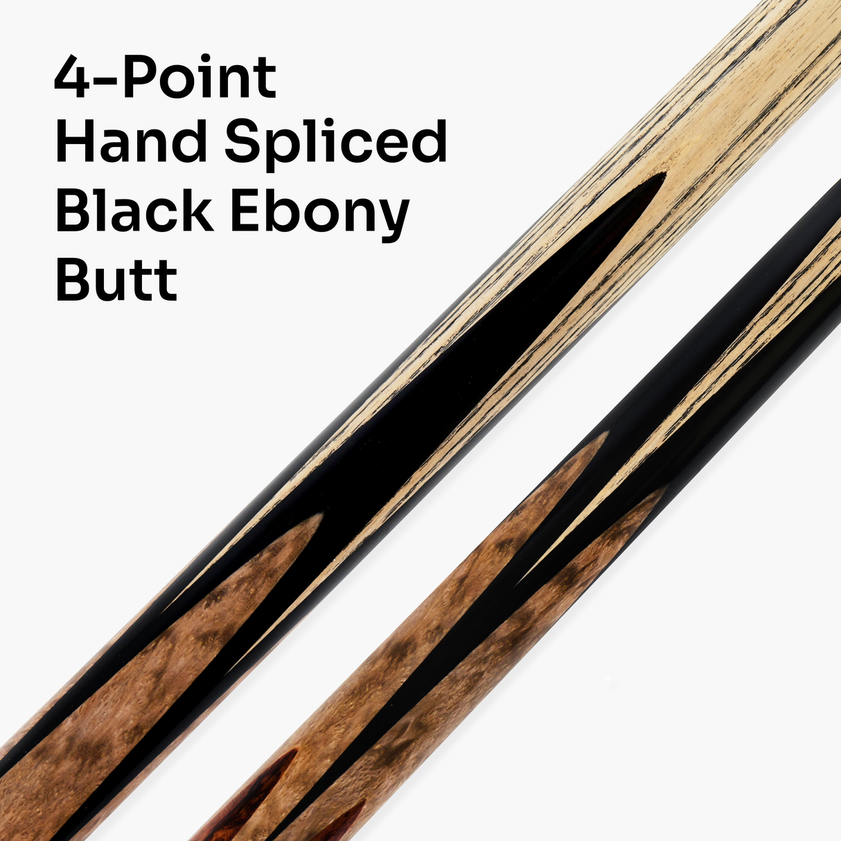 O’MIN “Hunter V” One Piece Hand Spliced 57 Inch Ultra Luxury Professional English Pool Cue and Case Set with Hand-Fitted Omin Cues Pro 8.8mm Tip – Handmade in Thailand by O’MIN Cues