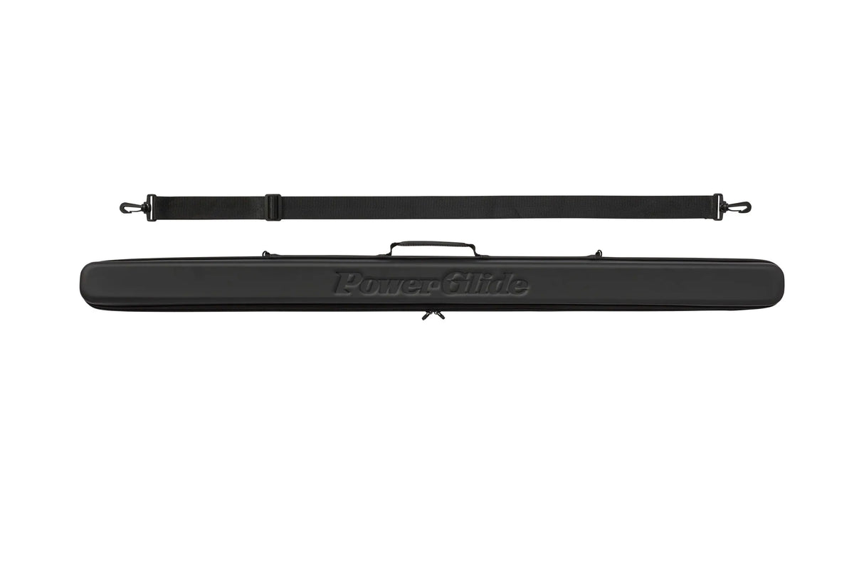 PowerGlide Svartur Black 2 Piece Tubular Snooker Pool Cue Case - Max Shaft Length 75cm