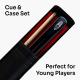 BCE Christophe Lambert 48 Inch JUNIOR CHAMPION 2 Piece English Pool Cue and Case Set 8.5mm Tip