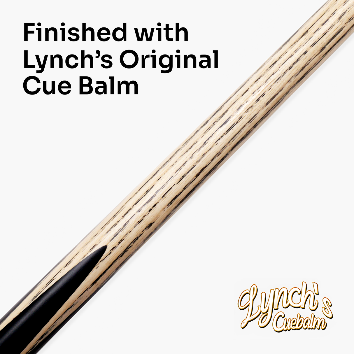 Baize Master Limited Edition Gold Series G12 57 Inch ¾ Professional English Pool Cue 8.5mm with with Hand Fitted PRO SPIN Medium Tip - Hand Finished in the UK by Cue Care Jim using Lynch’s Cue Balm