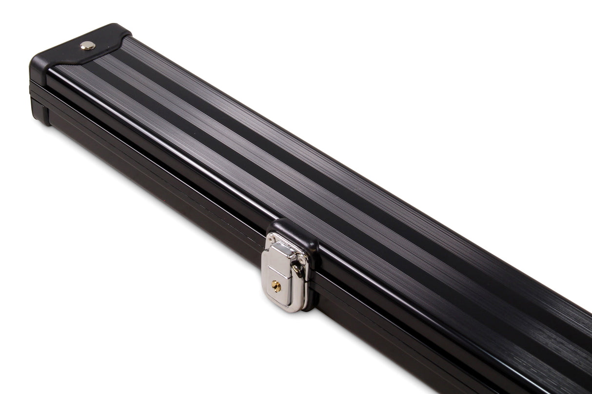 3/4 Lockable Aluminium Snooker Pool Cue Case with Tough Plastic Ends - Holds 1 3/4 Joint Cue + Extensions