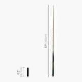 Baize Master 1 Piece GREEN JESTER 57 Inch Ash Snooker Pool Cue with 9.5mm Tip