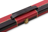 Deluxe 1 Piece 2 Slot CHEQUERED Cue Case with Plastic Ends and Chalk Compartment - Holds 2 Cues