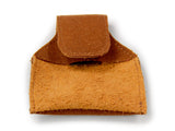 Genuine Suede BROWN Chalk Pouch With Belt Hook - For Snooker & Pool Players