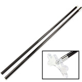 57 Inch Jonny 8 Ball Black Carbon 2pc SLIM LINE Snooker CUE REST and CLEAR Rest Head - Transportable
