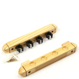 2pc OAK Colour 4 Way Plastic Clip Wall Mounted Cue Rack - holds 4 cues