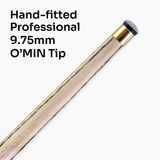 O’MIN “Hunter III” One Piece Hand Spliced 58 Inch Ultra Luxury Professional Snooker Cue with Hand-Fitted O'MIN Cues Pro 9.75mm Tip – Handmade in Thailand by O’MIN Cues