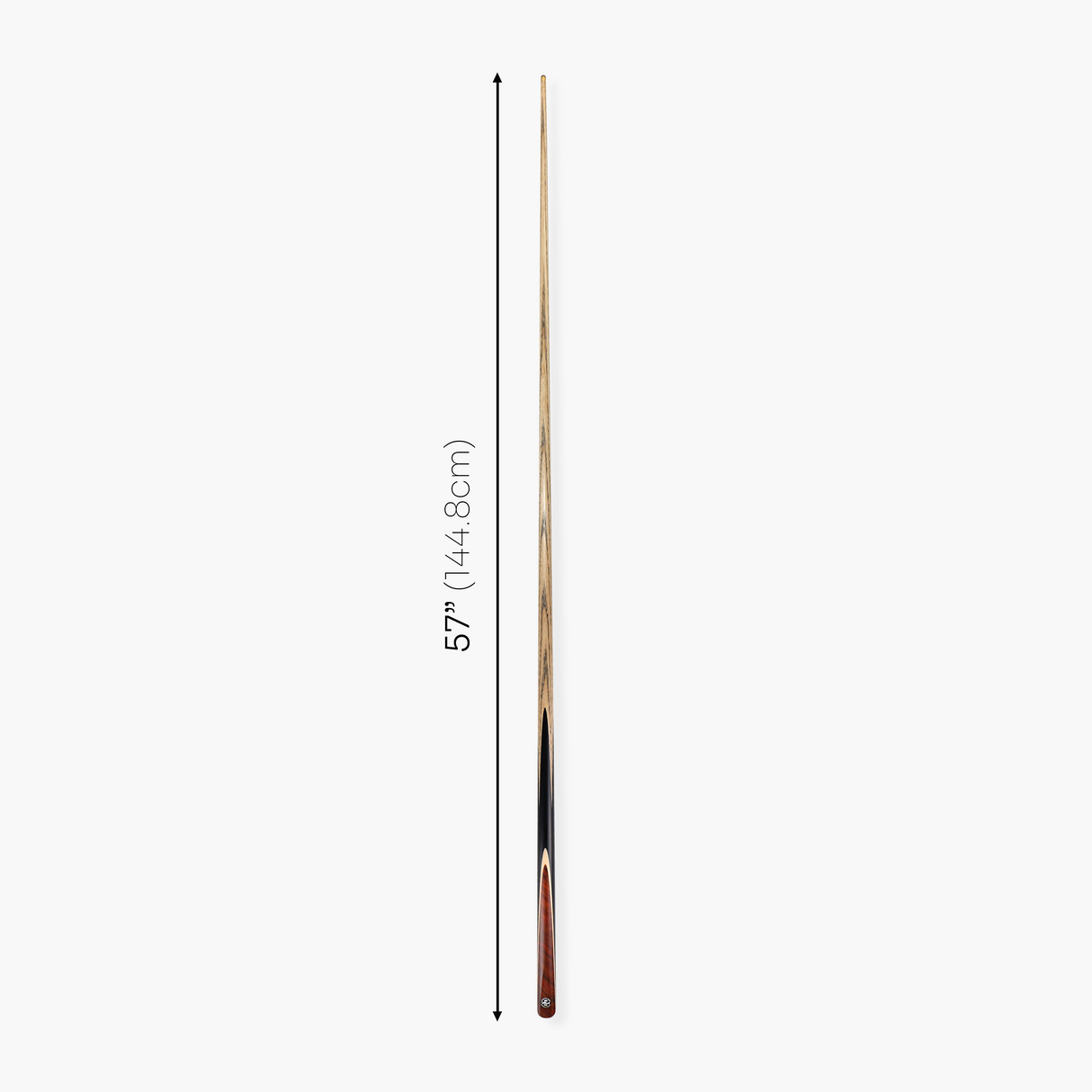 Baize Master Ultimate #008 57 Inch One Piece Hand Spliced Ebony Butt English Pool Cue with Hand-Fitted Asia Cues Pro 8.3mm Tip – Handmade in Thailand by Asia Cues