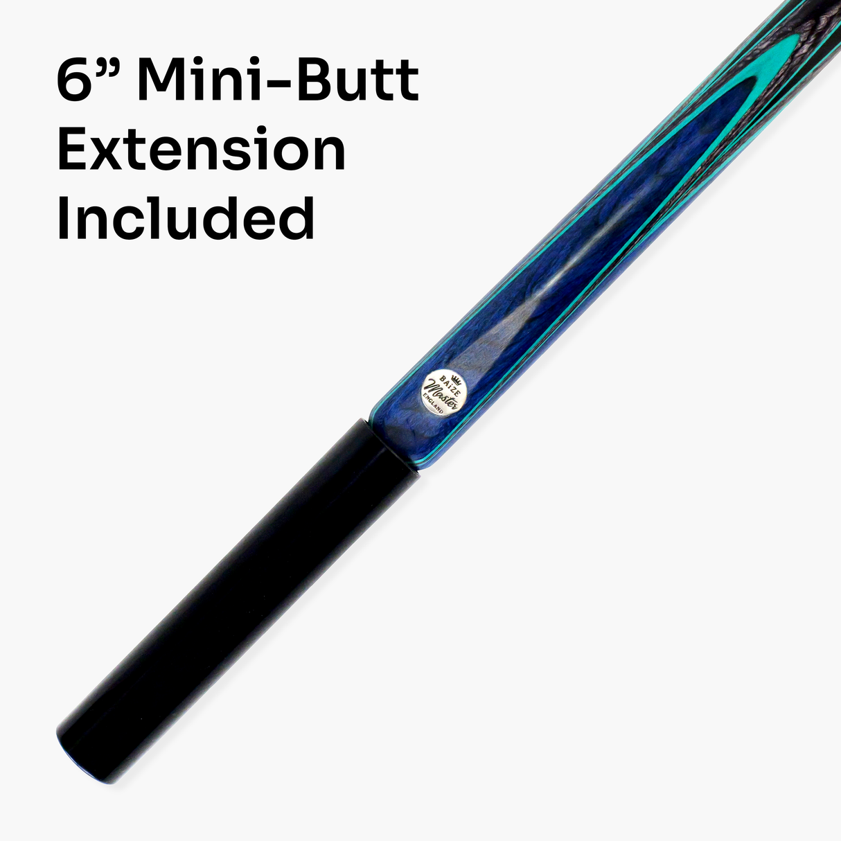 Baize Master Blue Admiral Limited Edition 57 Inch 2 Piece Professional Ash Snooker Pool Cue 9.5mm Tip with Hand Fitted PRO SPIN Medium Tip - Hand Finished in the UK by Cue Care Jim using Lynch’s Cue Balm