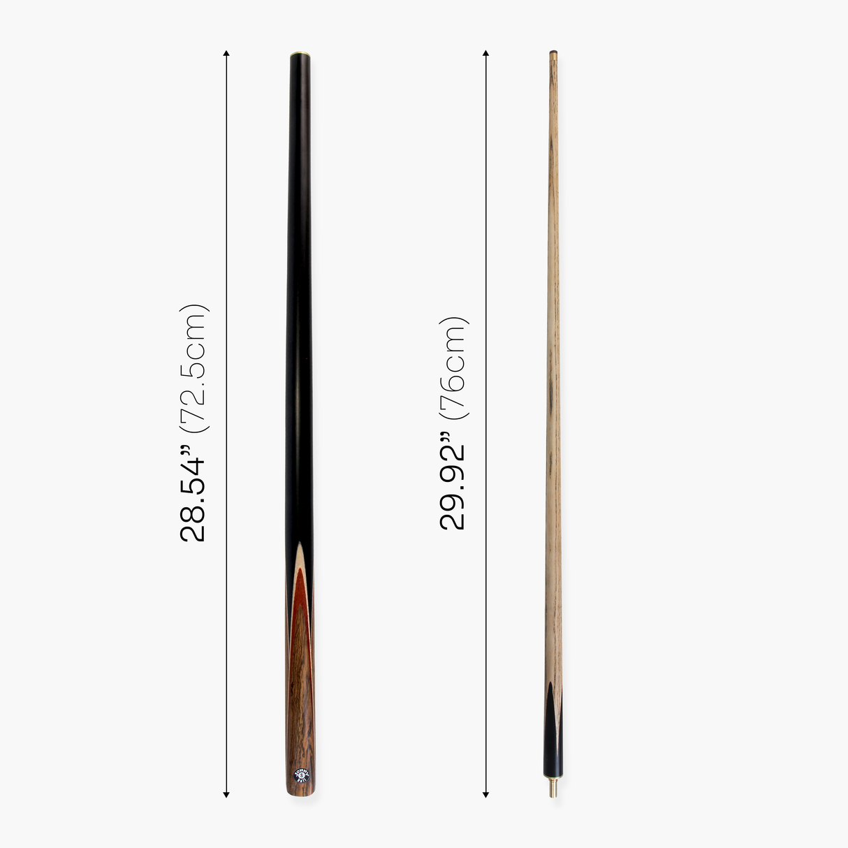 Jonny 8 Ball NEEDLE 57 Inch 2 Piece Centre Joint English Pool Cue and Case Set 9mm tip with Slim Tapered Ash Shaft