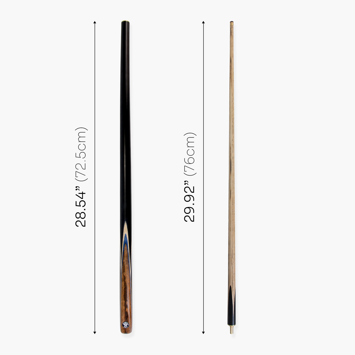 Jonny 8 Ball NEEDLE 57 Inch 2 Piece Centre Joint English Pool Cue 9mm tip with Slim Tapered Ash Shaft