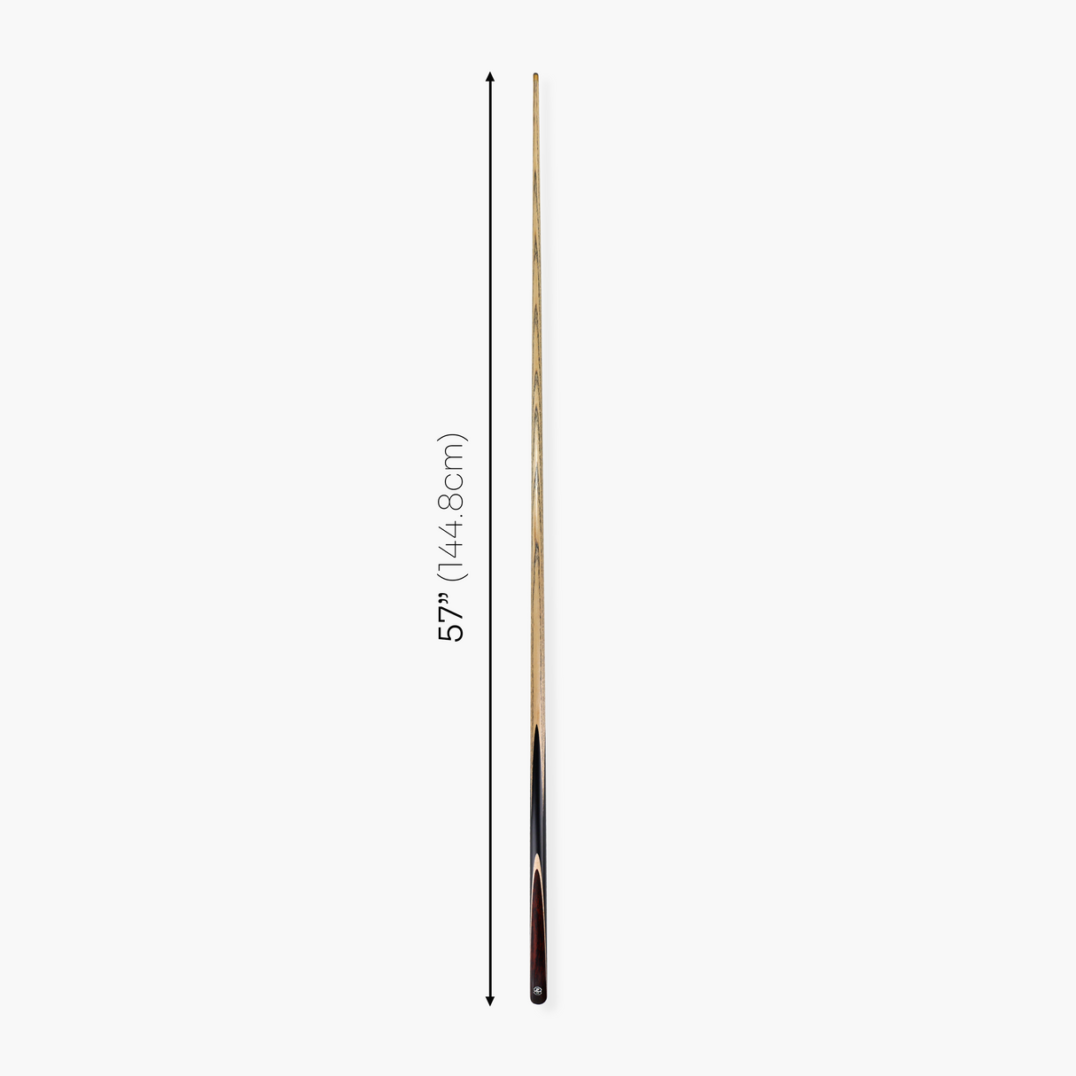 Baize Master Ultimate #010 57 Inch One Piece Hand Spliced Ebony Butt English Pool Cue with Hand-Fitted Asia Cues Pro 8.3mm Tip – Handmade in Thailand by Asia Cues