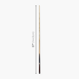 Baize Master Ultimate #010 57 Inch One Piece Hand Spliced Ebony Butt English Pool Cue with Hand-Fitted Asia Cues Pro 8.3mm Tip – Handmade in Thailand by Asia Cues