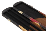 Baize Master 3/4 Joint WIDE 3 Slot BLUE DIAMONDS Luxury Round End Snooker Pool Cue Case with Studs - Holds 2 Cues