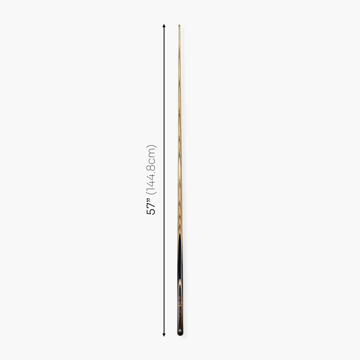 Baize Master Ultimate #003 57 Inch One Piece Hand Spliced Ebony Butt English Pool Cue with Hand-Fitted Asia Cues Pro 8.3mm Tip – Handmade in Thailand by Asia Cues