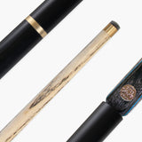 Baize Master Gold Series ELECTRIC EMPEROR 8-BALL POOL CUE SET with 57 Inch Hand Spliced 3/4 Joint Cue 8mm Tip, Deluxe Black Interior Hard Case and 2 x Chalk