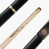 Baize Master Gold Series YELLOW EMPEROR 8-BALL POOL CUE SET with 57 Inch Hand Spliced 3/4 Joint Cue 8mm Tip, Deluxe Black Interior Hard Case and 2 x Chalk