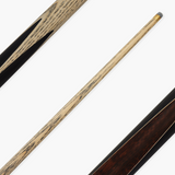 Baize Master Black Label 57 Inch One Piece Hand Spliced Premium Ebony Butt English Pool Cue with 8mm Leather Tip