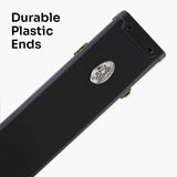 BAIZE MASTER Black Wide ¾ Snooker Pool Cue Case – Holds Two ¾ Cues + Extensions